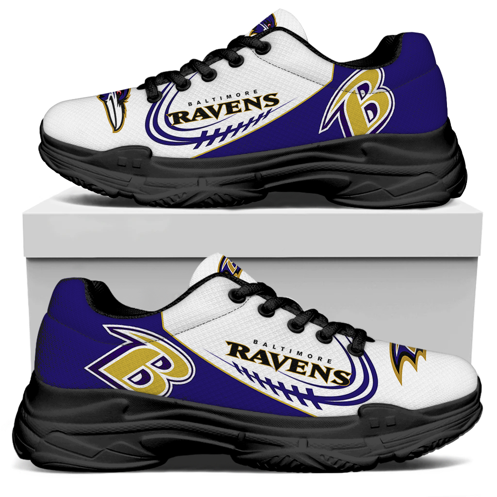 Women's Baltimore Ravens Edition Chunky Sneakers With Line 004